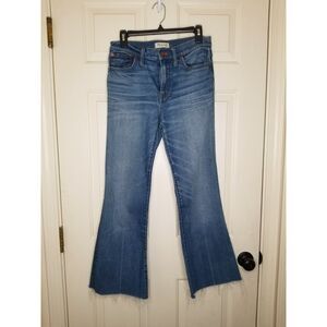 Madewell 28 Flea Market Flare Casual Frayed Farmers Market Weekend Blue Jeans